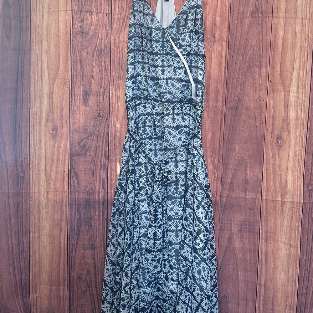Banana Republic Printed Handkerchief Belted Midi Dress - Size M - Picture 3 of 10